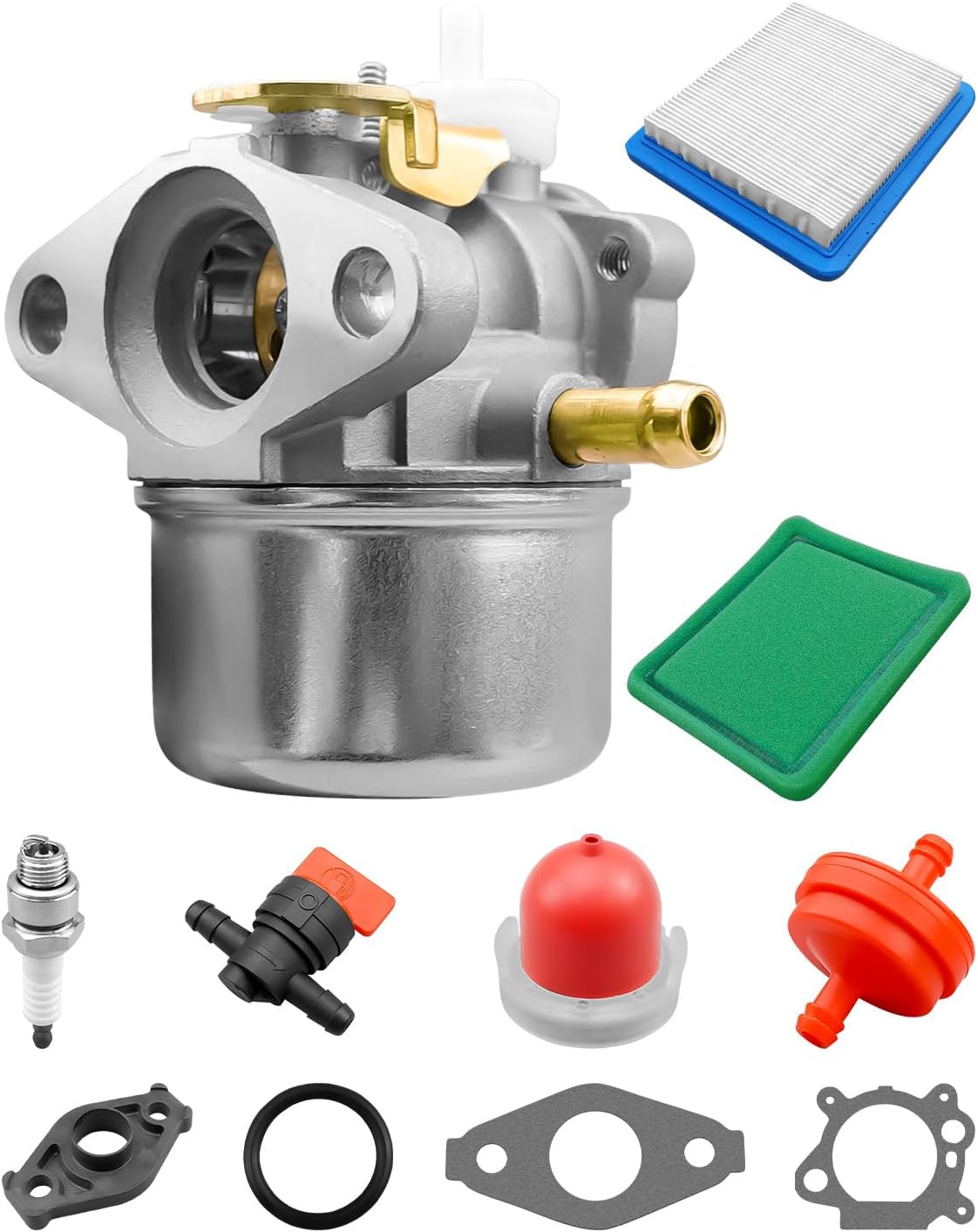 HUQUZN Carburetor Carb with Filter Spark Plug Fit for Coleman Powermate PM0401850 Pulse 1850 1500W Generator