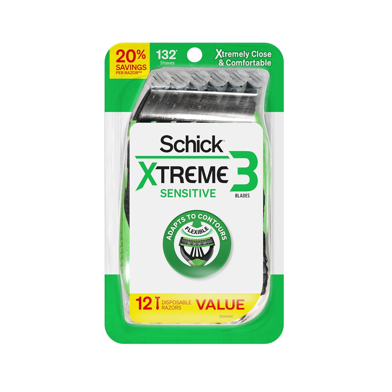 Schick Xtreme 3 Original Sensitive Disposable Razors for Men | Disposable Mens Razors for Shaving Sensitive Skin, 12ct - Image 2