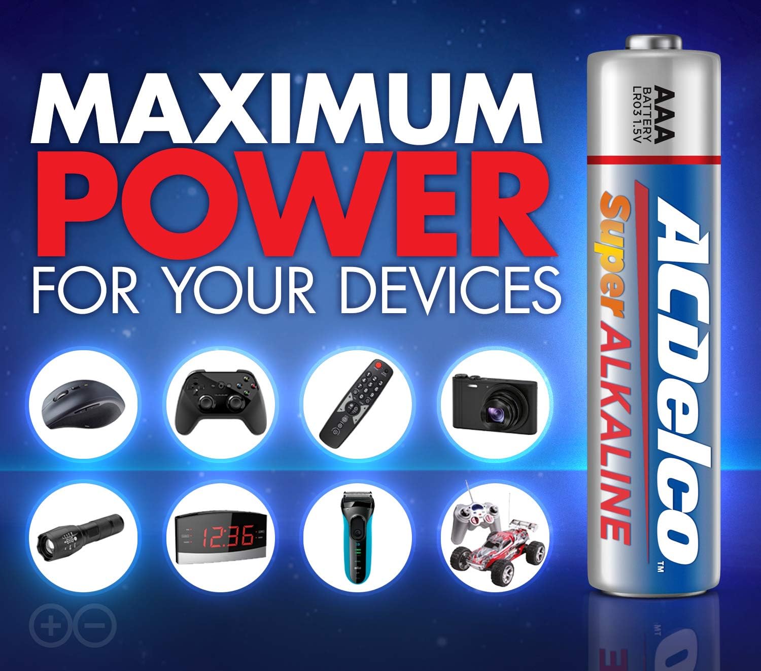 ACDelco 100-Count AAA and AA Batteries | Maximum Power Super Alkaline - Image 3