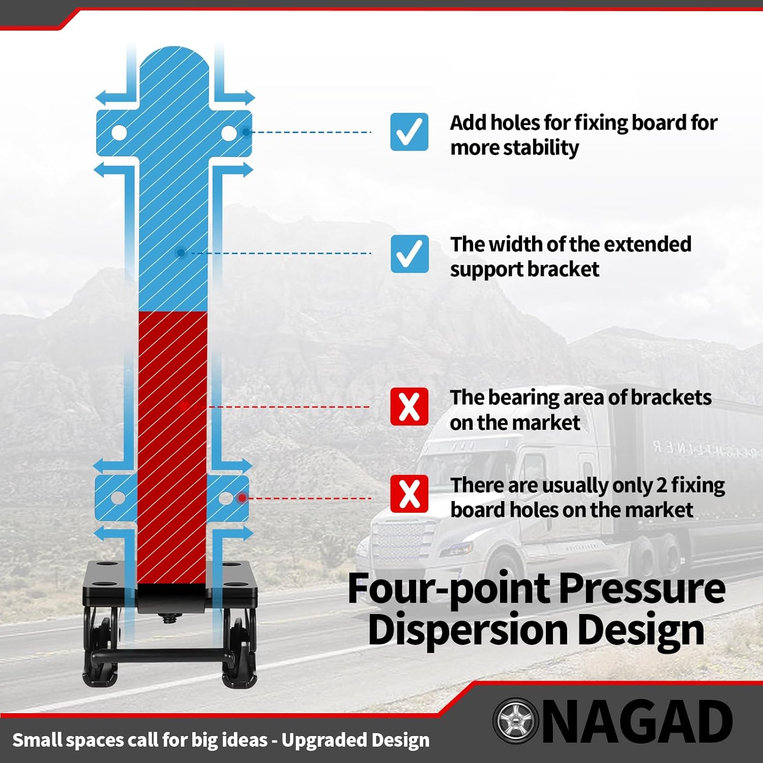 E Track Fixed Shelf Brackets 8 inch 2 Pcs Upgraded Black Heavy Duty Metal DIY E-Track L Shaped Shelf Bracket Etrack Accessories for Shelves in Garage, Enclosed Trailer, Van, Truck, Warehouse, Workshop - Image 4