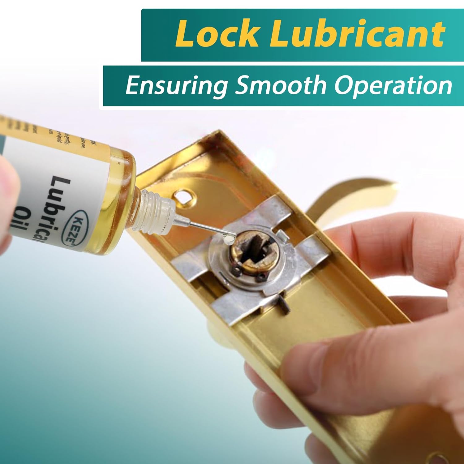 Keze Door Hinge Lubricant Door Squeaky Fix Lubricating Oil for Noise Synthetic Knife Oil Lube for Lock Hinge Hair Trimmers Knife Pivot Machine Tools Watch Keyhole with Needle Oiler 1 oz, 1 Pcs - Image 6