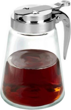 Glass Bottle Syrup Pitcher Honey Ma...