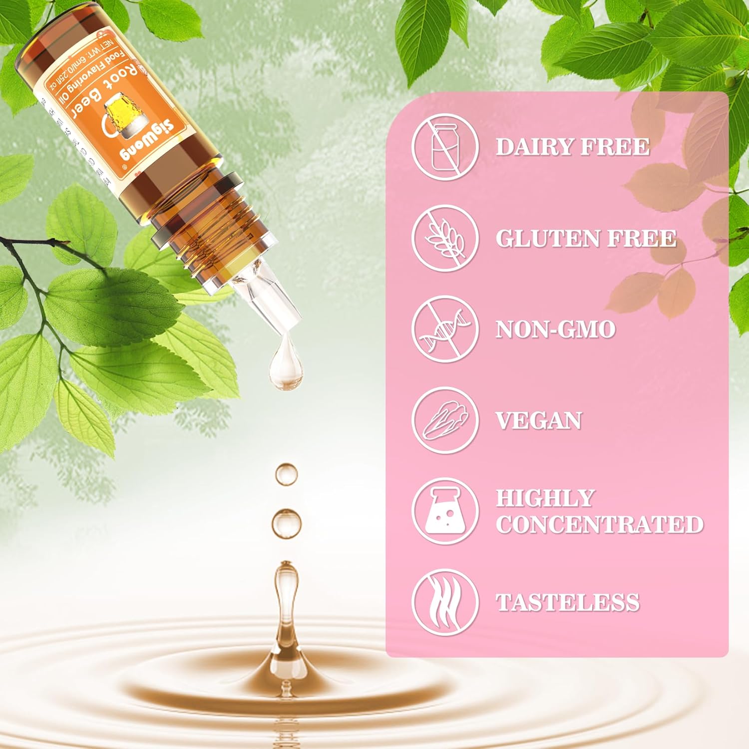 Food Flavoring Oil - 10 Flavors Liquid Lip Gloss Flavoring Oil, Concentrated Candy Flavors for Lip Balm, Baking, Drinks, Cooking, Soap and Slime Making, Water & Oil Soluble - 0.25 Fl Oz (6 ml) Bottles - Image 3