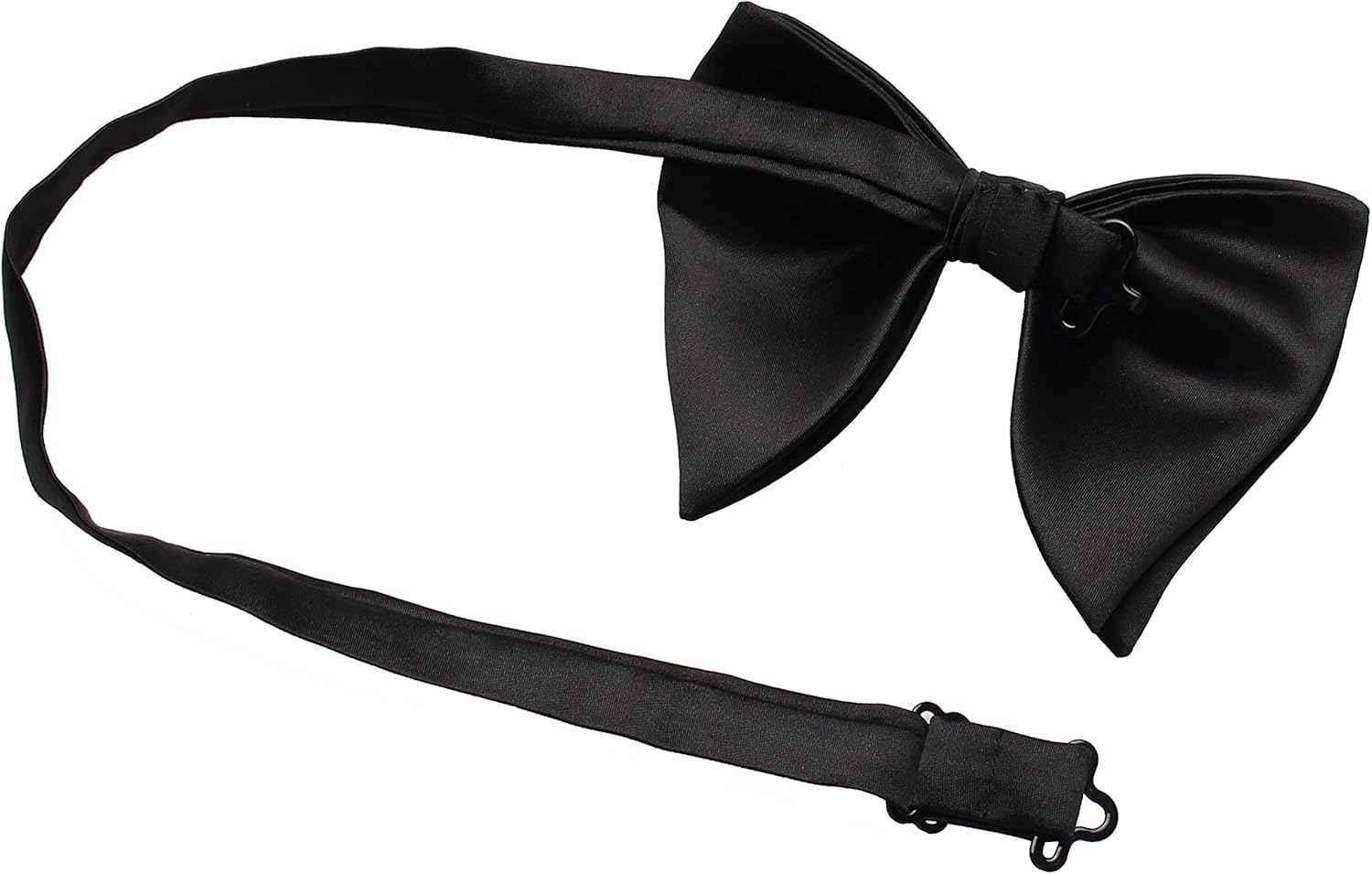 Lovacely Mens Oversized Satin Silk Bow Tie Solid Color Formal Tuxedo Big Bowtie - Image 3