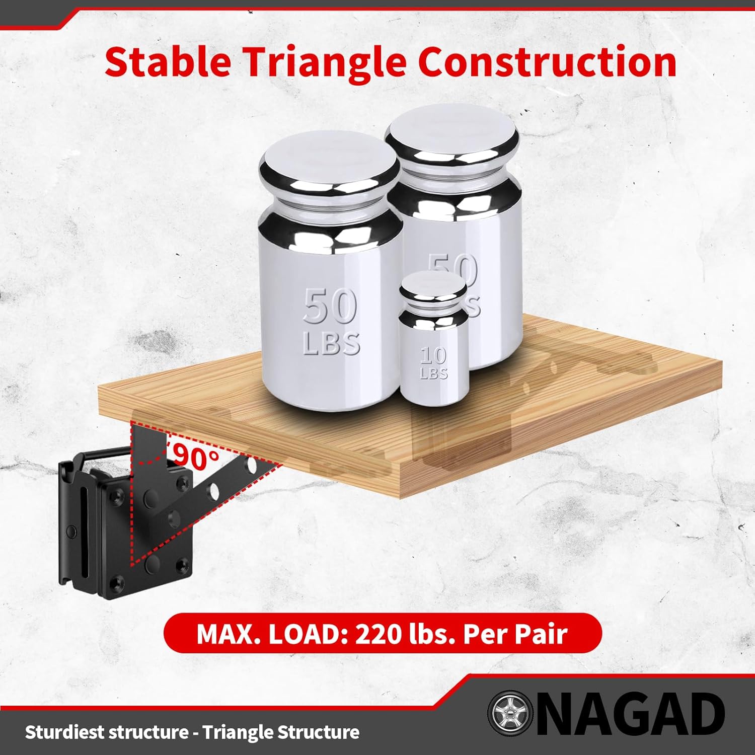 E Track Fixed Shelf Brackets 8 inch 2 Pcs Upgraded Black Heavy Duty Metal DIY E-Track L Shaped Shelf Bracket Etrack Accessories for Shelves in Garage, Enclosed Trailer, Van, Truck, Warehouse, Workshop - Image 2