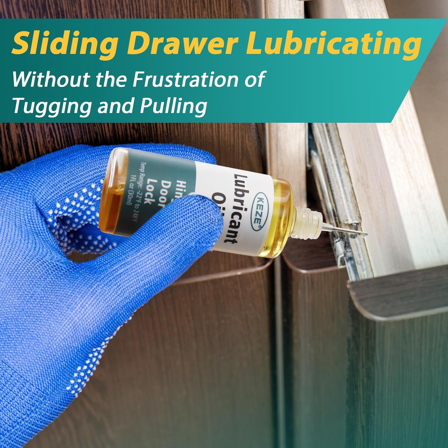 Keze Door Hinge Lubricant Door Squeaky Fix Lubricating Oil for Noise Synthetic Knife Oil Lube for Lock Hinge Hair Trimmers Knife Pivot Machine Tools Watch Keyhole with Needle Oiler 1 oz, 1 Pcs - Image 4