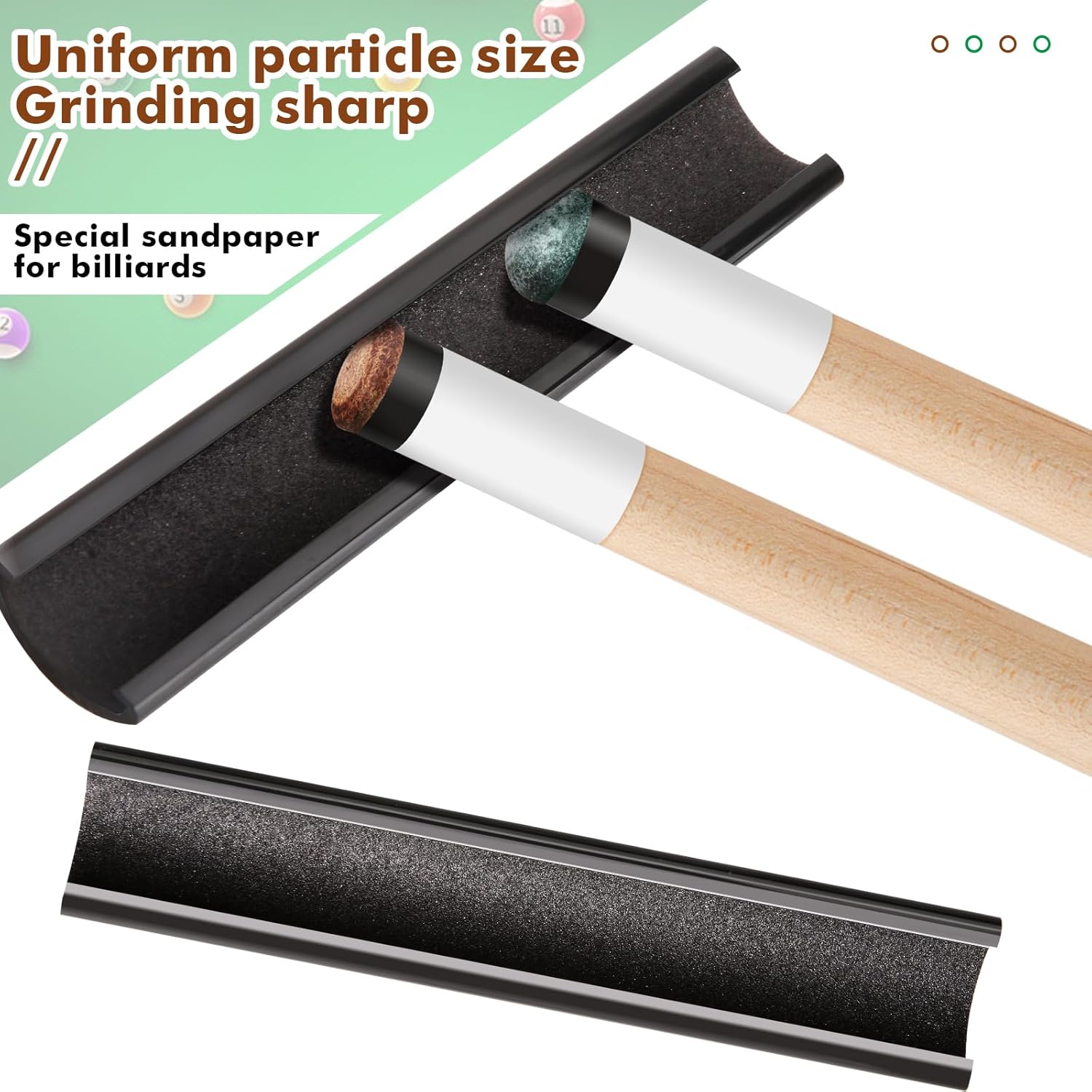 Sinsilvie 12 PCS Pool Stick Tips Replacement Kit,10mm/12mm/13mm,Hard&Soft Screw on Pool Cue Stick Tips,Pool Cue Tips with Shaper - Image 6