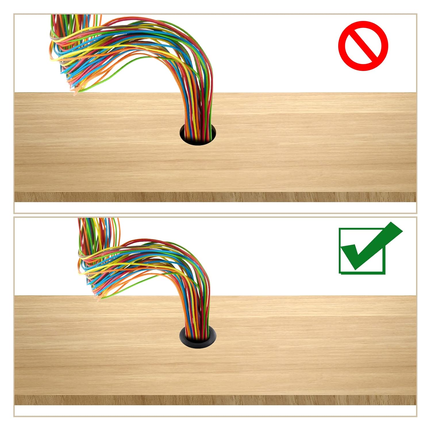 15 Pcs 1-1/2" Rubber Grommets, Black Rubber Hole Grommet for Wires, Firewall, Cables, Cords, Automotive - Image 3