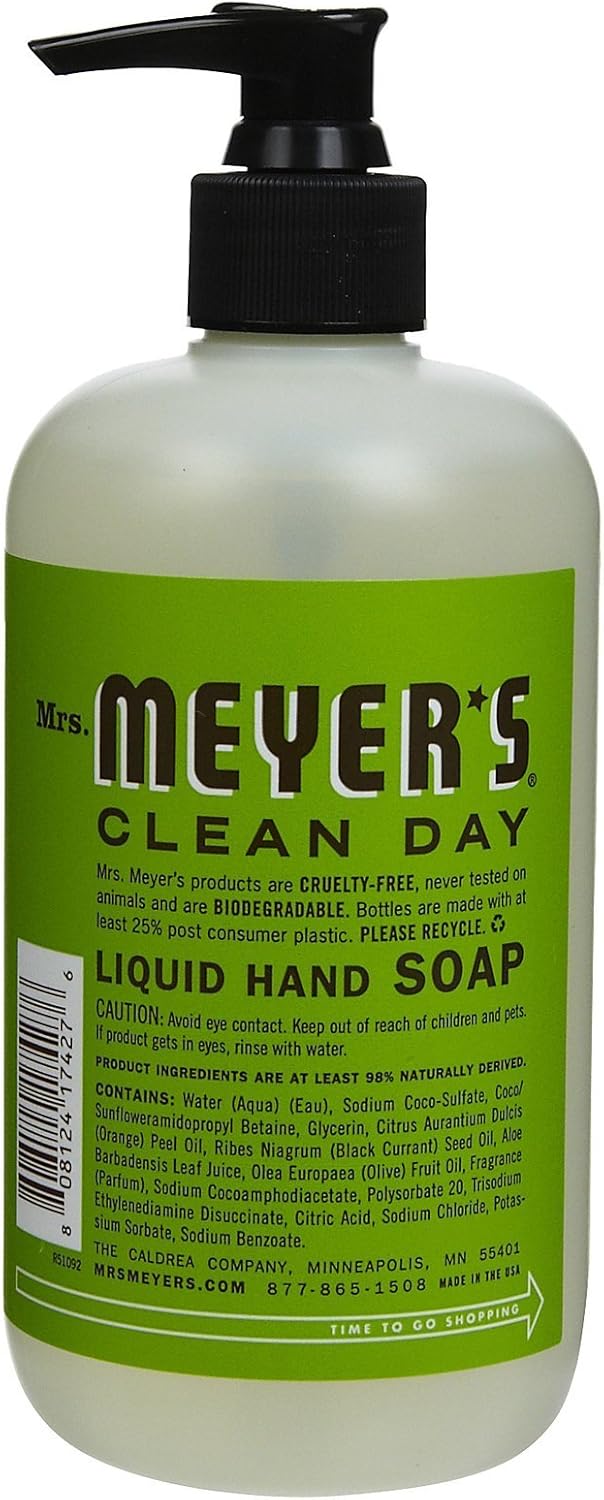 Mrs. Meyer's Liquid Hand Soap, Made with Essential Oils, Aloe Vera, and Olive Oil, Apple Scent, 12.5 oz - Image 2