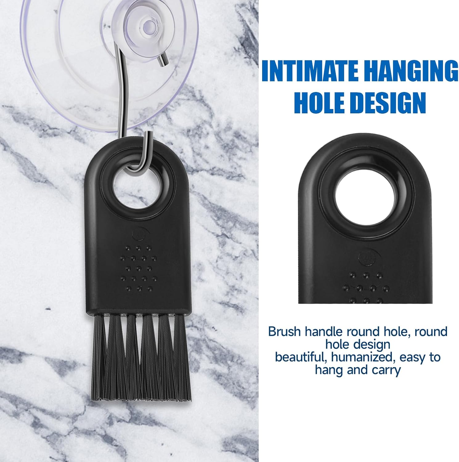 8 Pcs Shaver Cleaning Brush Set for Electric Hair Clippers - Razor Cleaner Nylon Hair Brush Set (Black) - Image 5