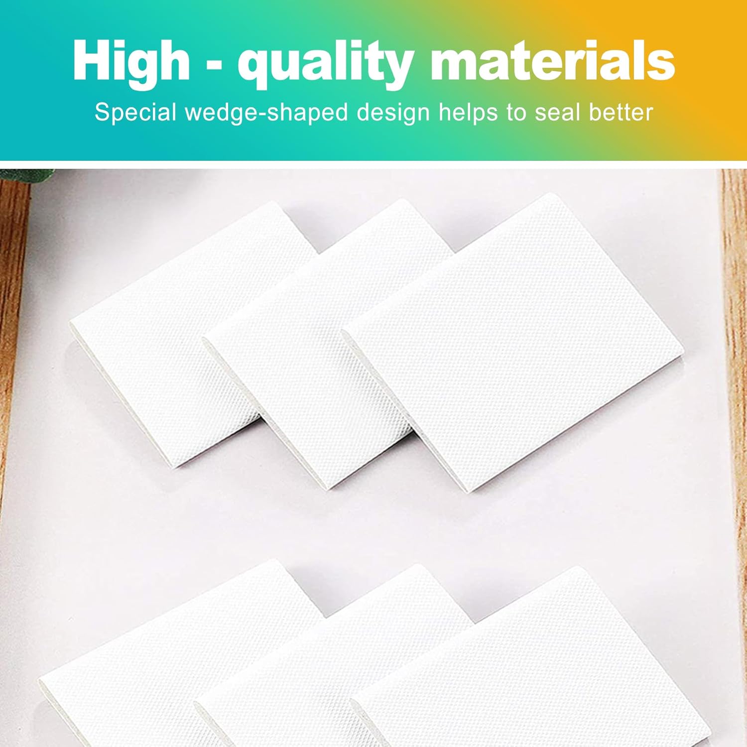 KornaDoz 10-Pack Self-Adhesive Foam Corner Seals - Weatherproof Gap Filler for Door Frames & French/Sliding Doors - White, Draft & Noise Blocker - Image 5