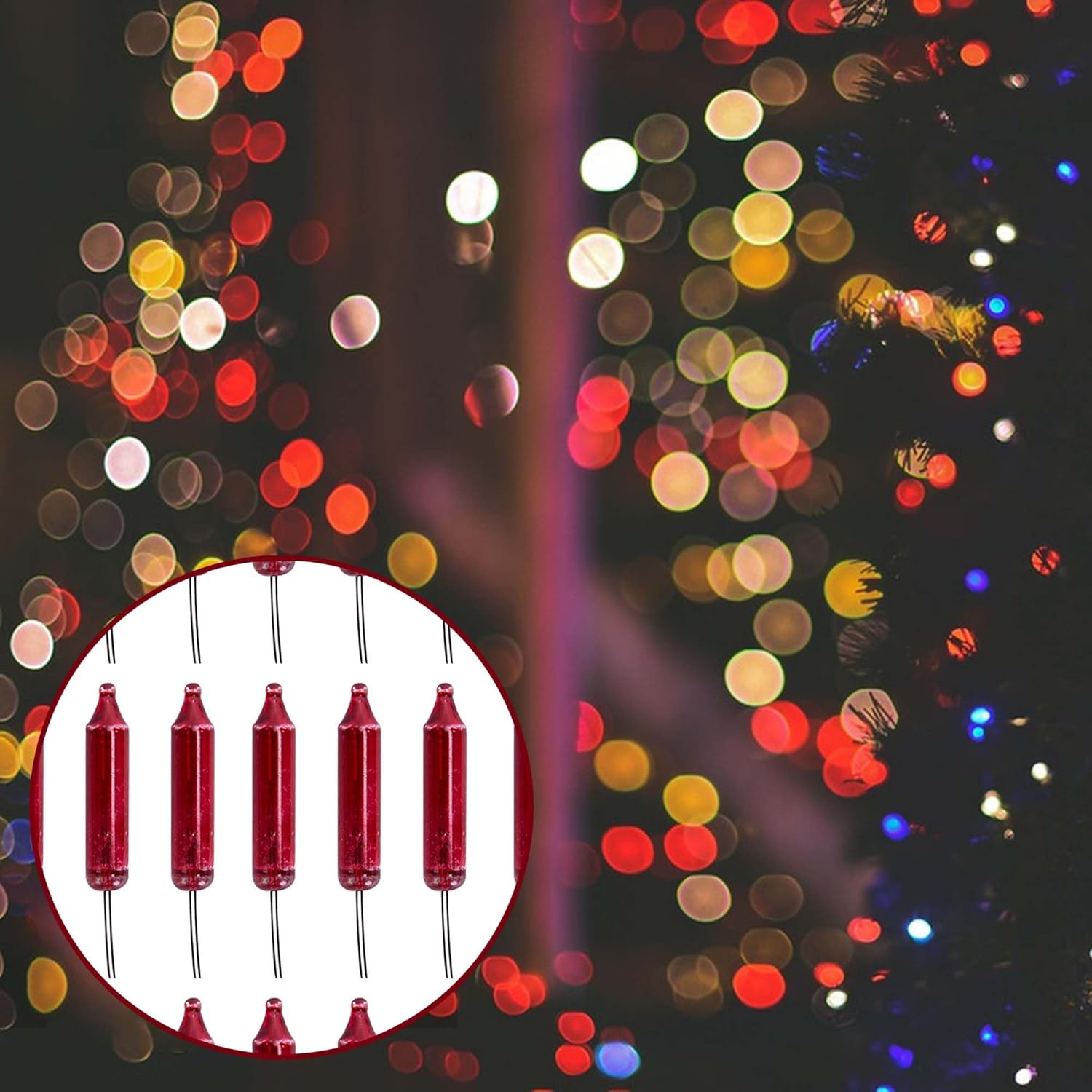 EBaokuup 100pcs Mini Christmas Replacement Light Bulbs - Red 2.5 Volt Replacement Christmas Lights - Tree Replacement Light Bulbs for New Year Valentine's Day Decorative - Image 6