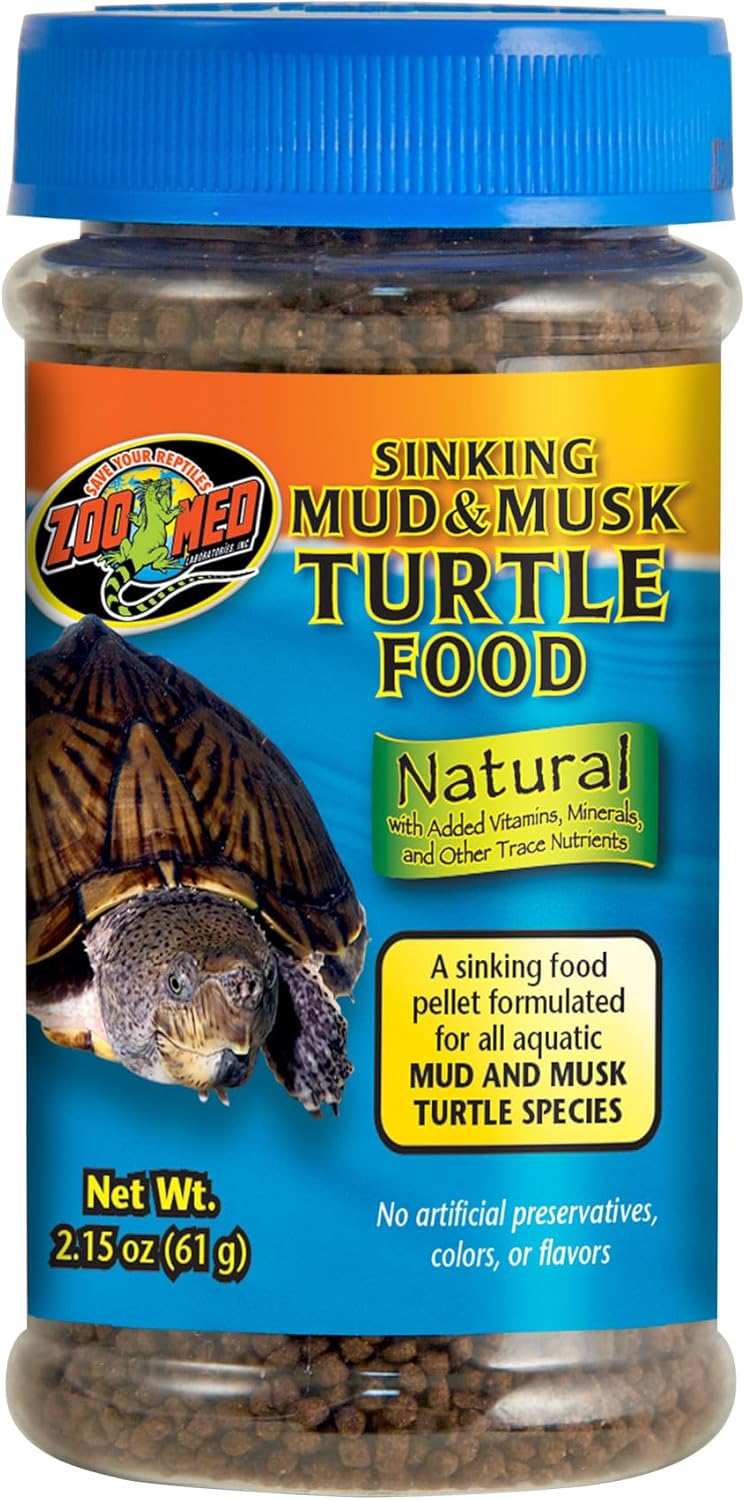 Zoo Med Natural Sinking Mud & Musk Turtle Food, 2.15oz