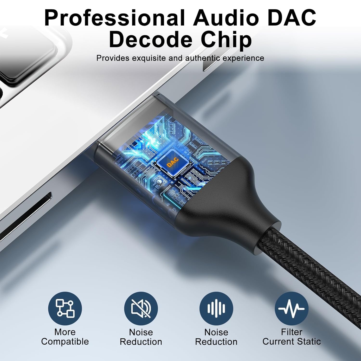 USB to 3.5mm Audio Aux Cable, 3FT USB to 3.5mm Aux Jack Audio Adapter for Headphone, TRS Sterso Speaker, DVD Player, PS5, PC, Laptop, Nylon Braided USBA to AUX Male Jack TRS Converter Stereo Cord - Image 6