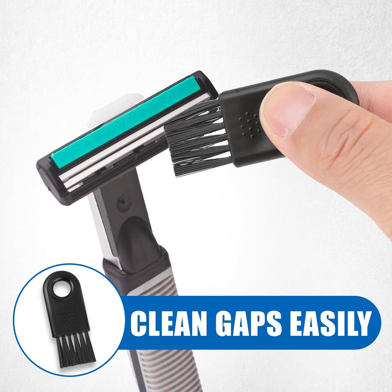8 Pcs Shaver Cleaning Brush Set for Electric Hair Clippers - Razor Cleaner Nylon Hair Brush Set (Black) - Image 6