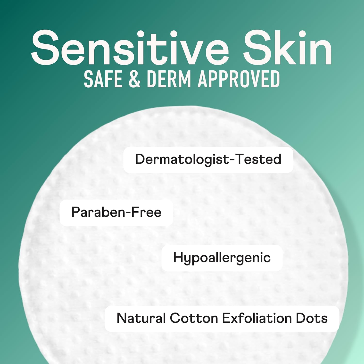 Swisspers Premium Exfoliating Rounds, 2 Distinct Raised Textured Surface, Cotton Facial Pads, 80 Count Re-closable Bag - Image 3