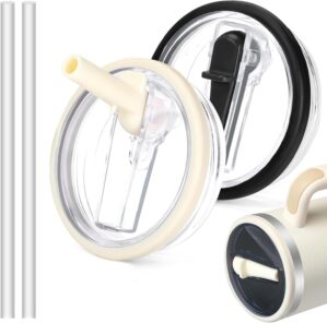2 Pack 30 oz Tumbler Flip Straw Lid...