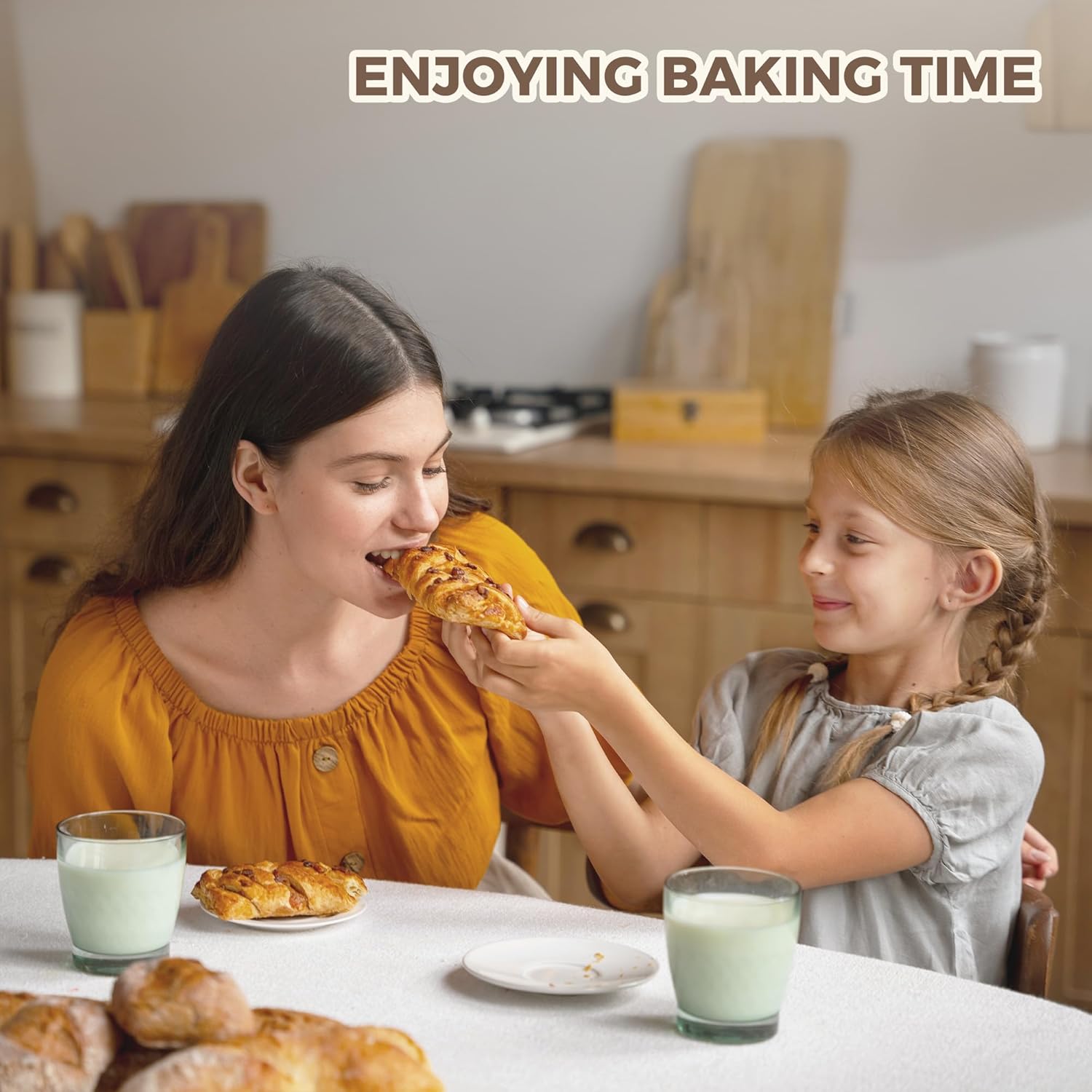 KITESSENSU Nonstick Baguette Pans for French Bread Baking, Perforated 2 Loaves Baguettes Bakery Tray, 15" x 6.3", Silver - Image 6