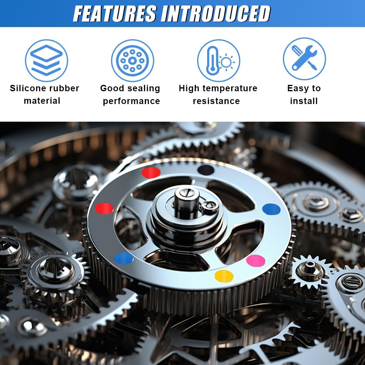 DUSCOKE 42PCS Silicone Tapered Plugs Assortment Kit, 8 Sizes High-Temp Resistant Rubber Stoppers 1/16" to 5/8" for Masking Off Hole Plugs During Media Blasting, Powder Coating, Paint, Spray (42PCS) - Image 4