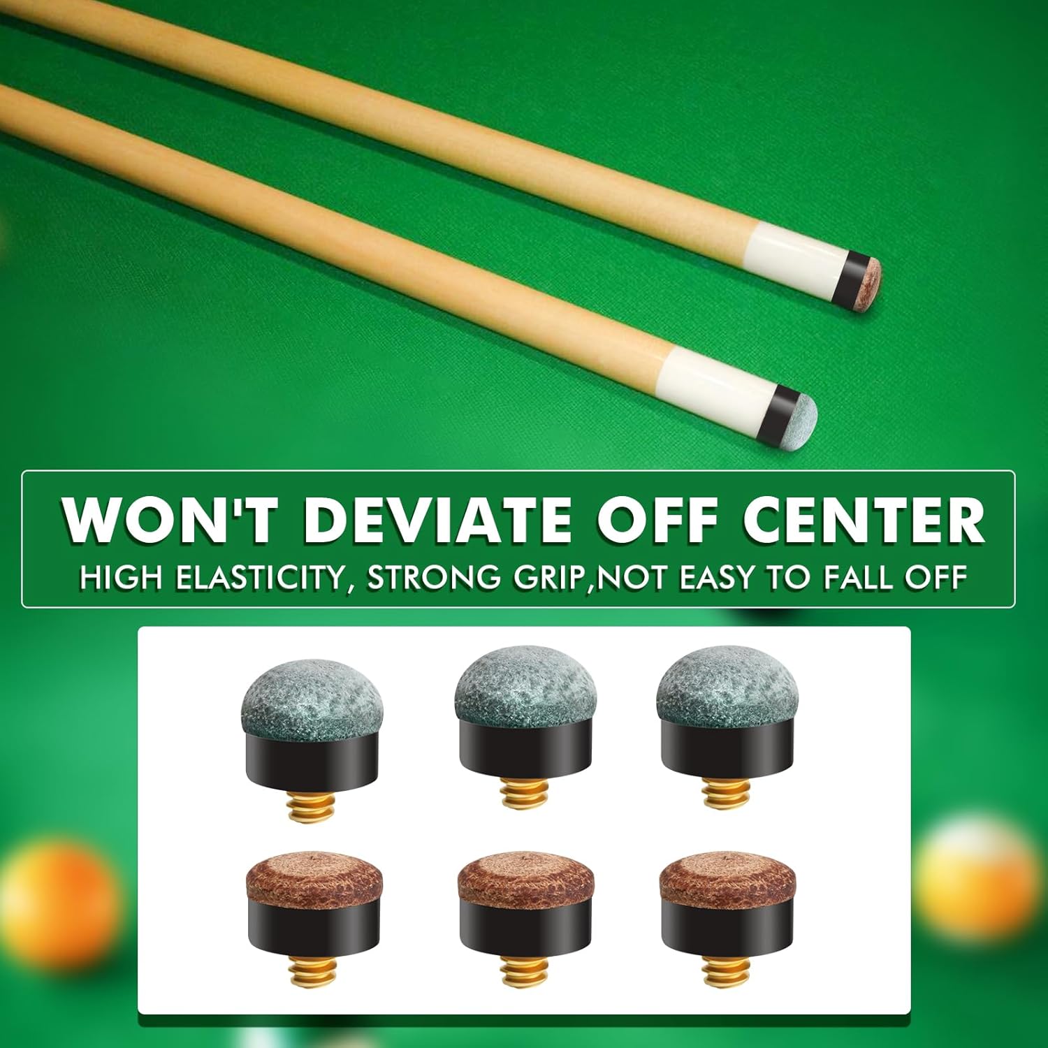 Sinsilvie 12 PCS Pool Stick Tips Replacement Kit,10mm/12mm/13mm,Hard&Soft Screw on Pool Cue Stick Tips,Pool Cue Tips with Shaper - Image 5