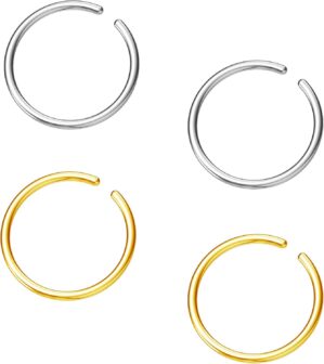 Hoop Cartilage Earring Fake Earring...