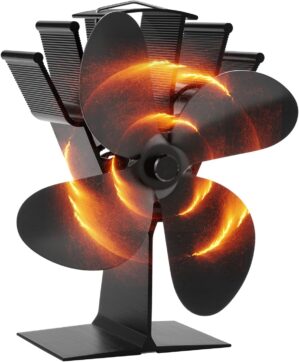 COMBIUBIU 4 Blade Wood Stove Fan, H...