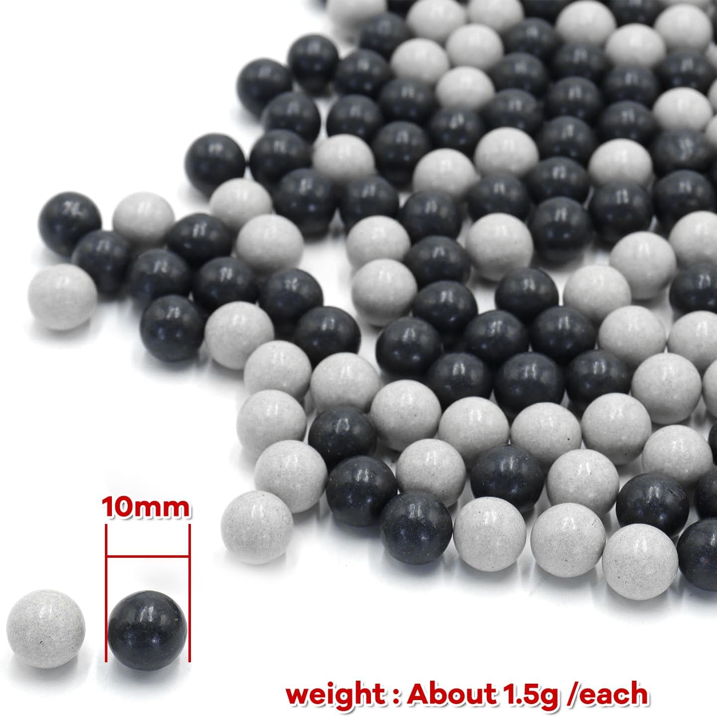 oubert 300 Pcs Clay Slingshot Ammos 10mm Biodegradable Sling Shot Ammo Ball for Slingshot Hunting and Target Practice - Image 2