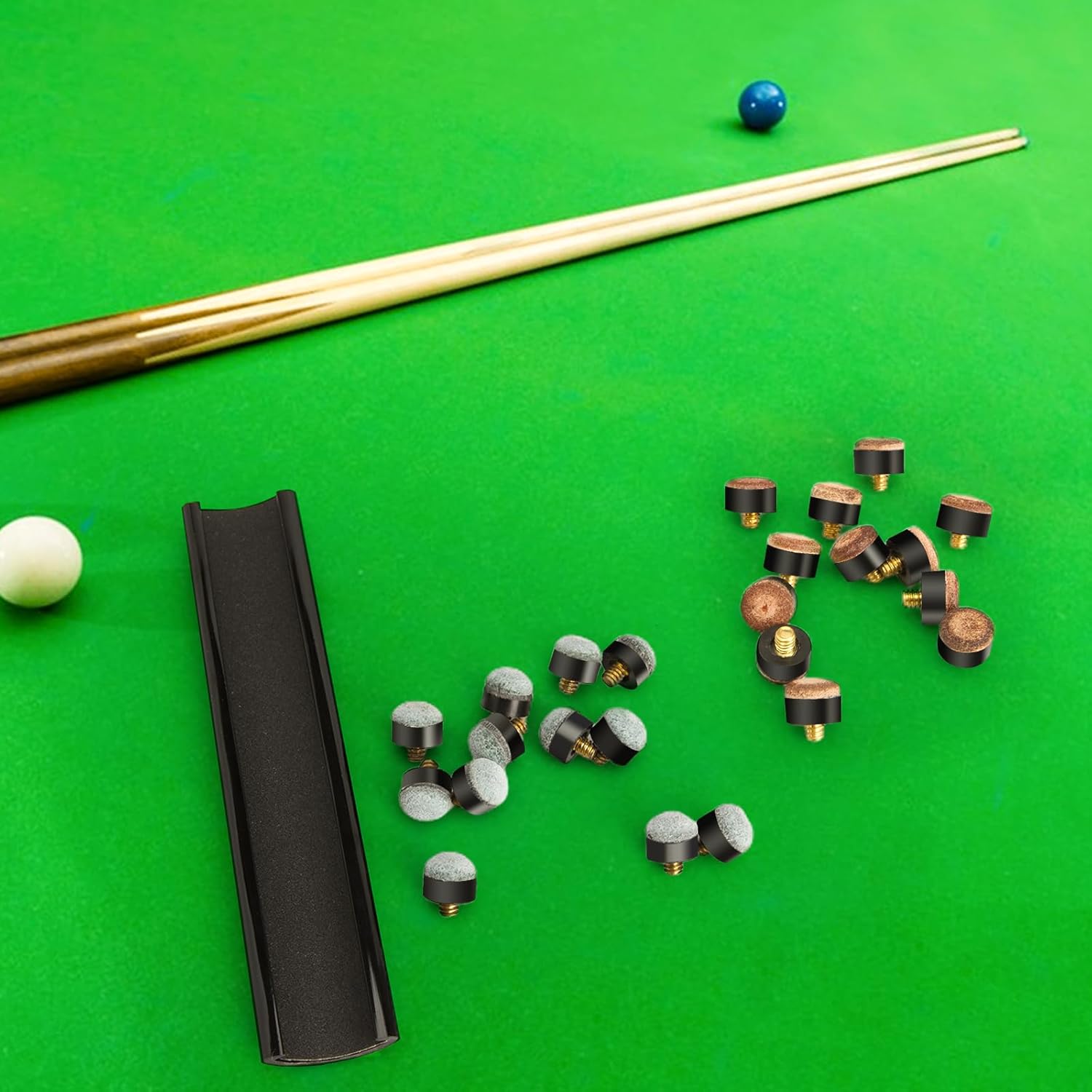 Sinsilvie 12 PCS Pool Stick Tips Replacement Kit,10mm/12mm/13mm,Hard&Soft Screw on Pool Cue Stick Tips,Pool Cue Tips with Shaper - Image 7