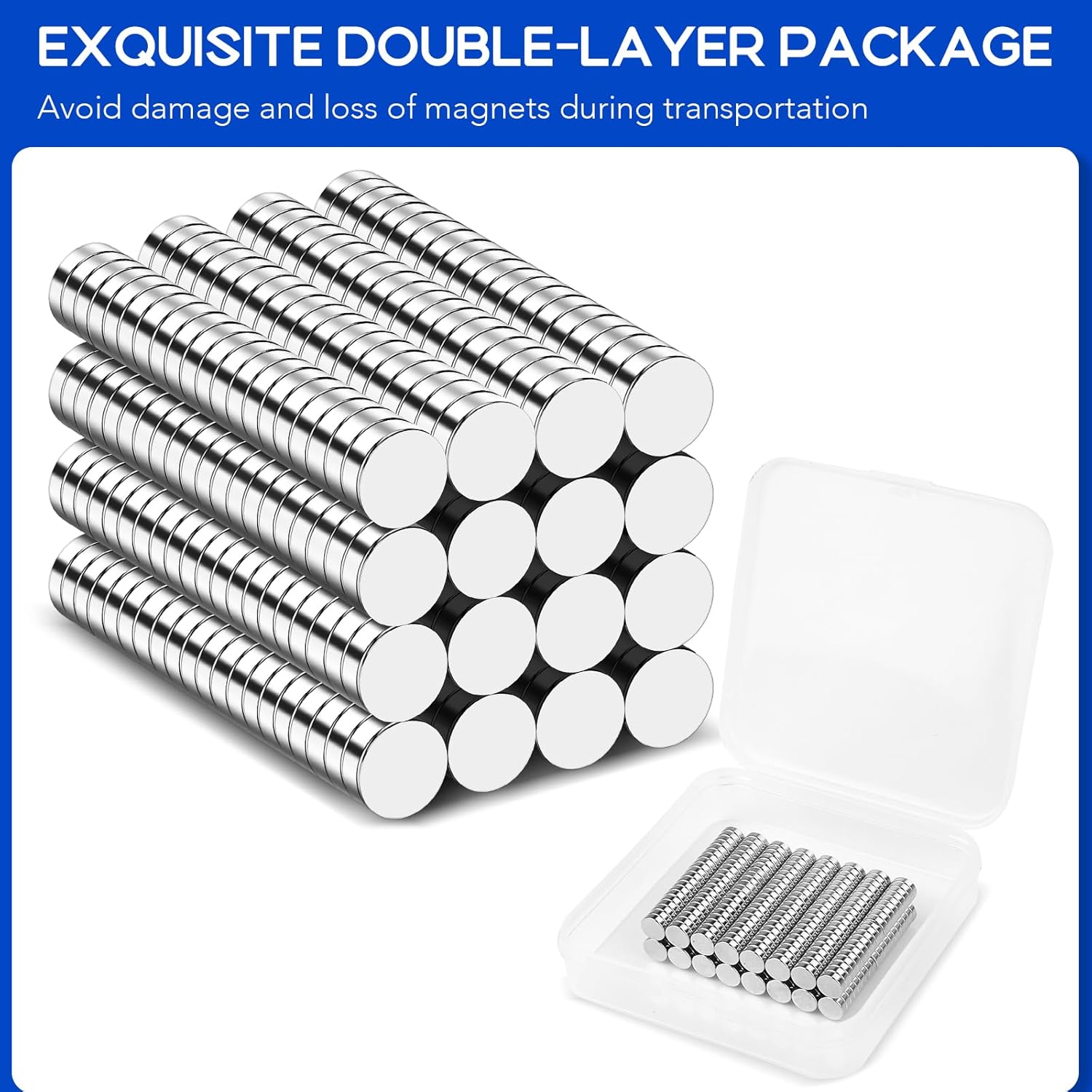 VSKIZ 320Pcs Small Neodymium Magnets, 6x2mm Small Rare Earth Magnet Mini Magnets for Whiteboard, Office, School - Image 4