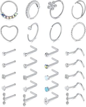 Mayhoop 20g Nose Rings Hoops And St...