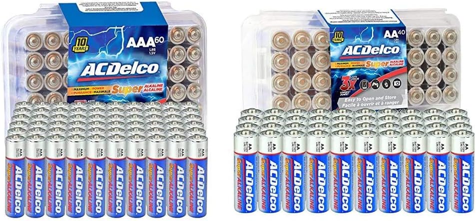 ACDelco 100-Count AAA and AA Batteries | Maximum Power Super Alkaline
