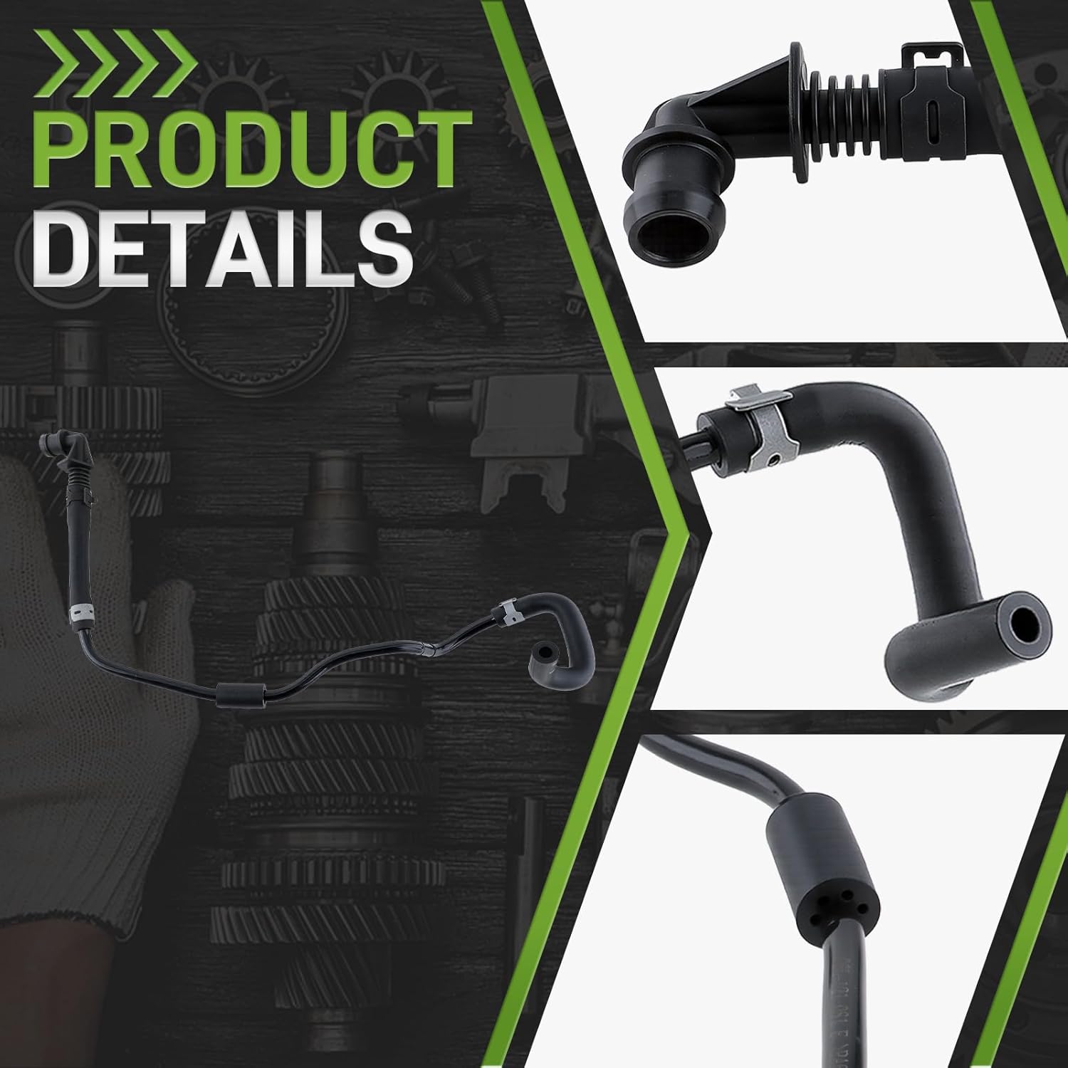 Engine Coolant Overflow Tank Pipe Center Ventilation Hose Compatible with Audi A6L Q5 A4 B9 S4 A5 06L121081F 06L121081K - Image 4