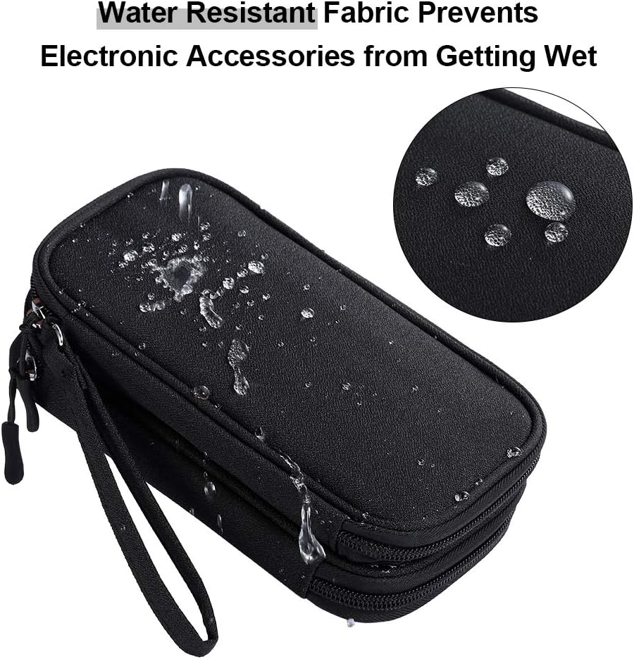 DDgro Electronics Travel Organizer, Tech Accessories Pouch Bag for Cables/Charger & Cords (Small, Black) - Image 4