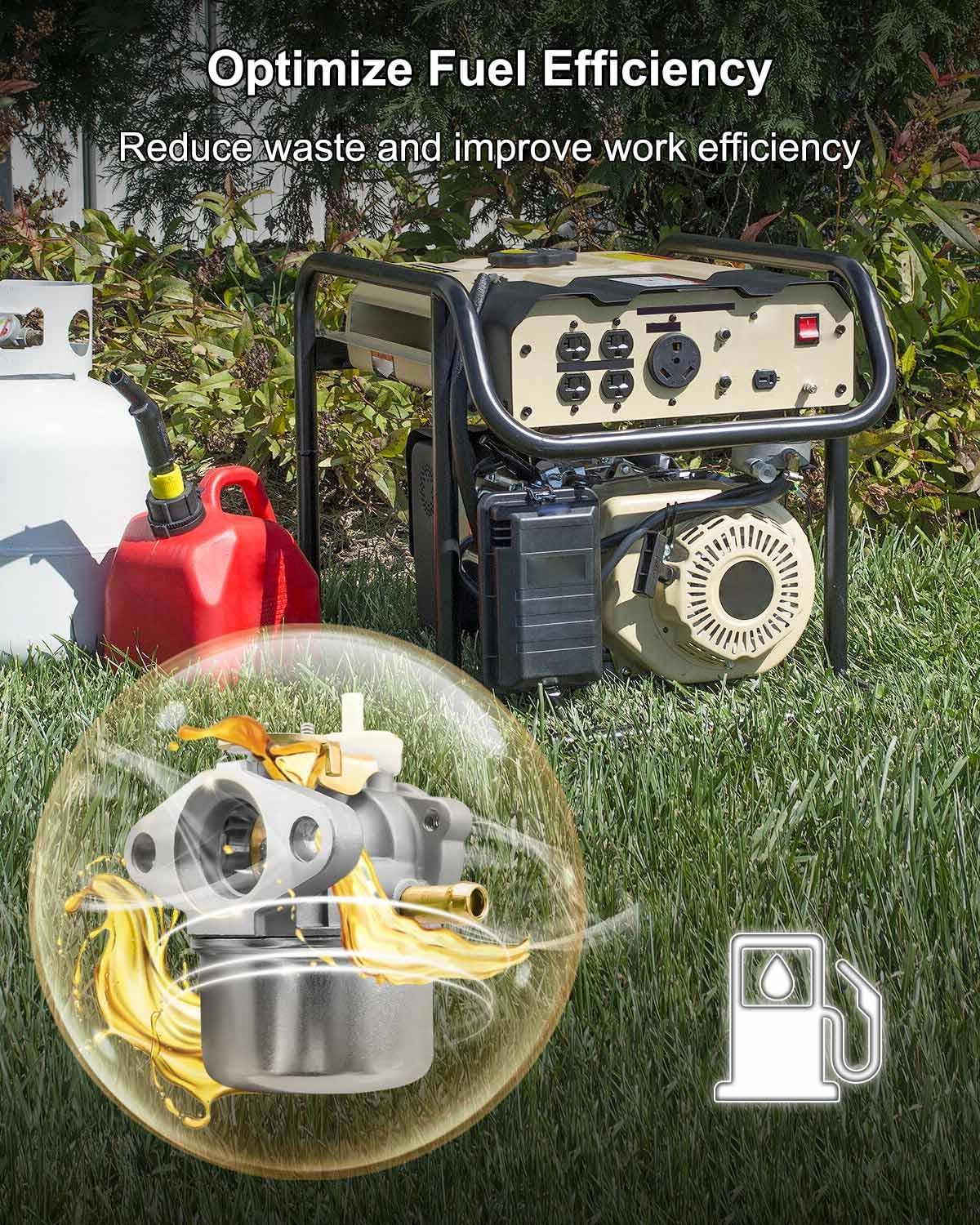 HUQUZN Carburetor Carb with Filter Spark Plug Fit for Coleman Powermate PM0401850 Pulse 1850 1500W Generator - Image 3