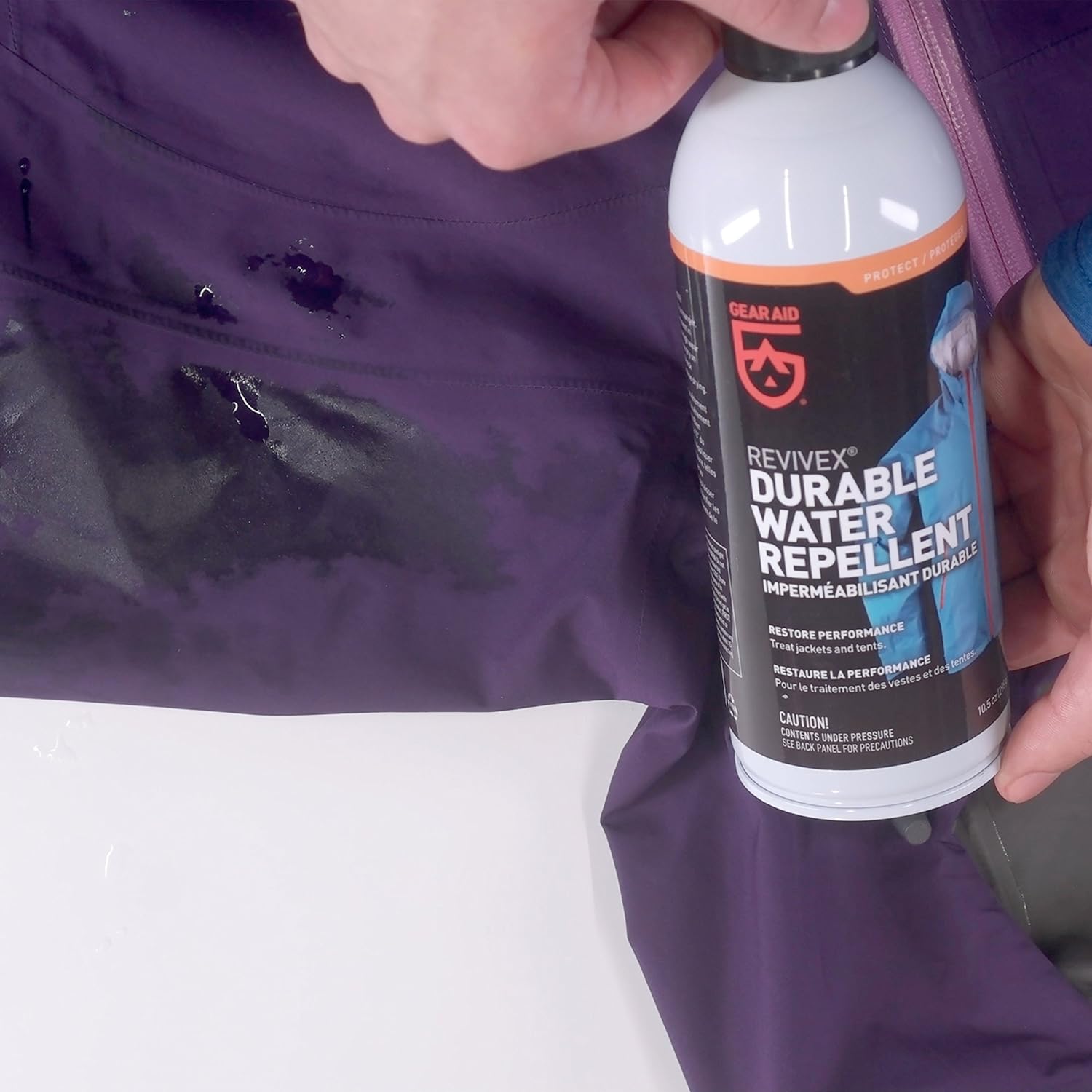 GEAR AID Revivex Durable Water Repellent (DWR) Spray for Restoring Waterproofing on Rainwear, Gore-TEX, Soft Shells, Waders, Tents, Ski, Paddle and Camping Gear, Various Sizes Available - Image 3