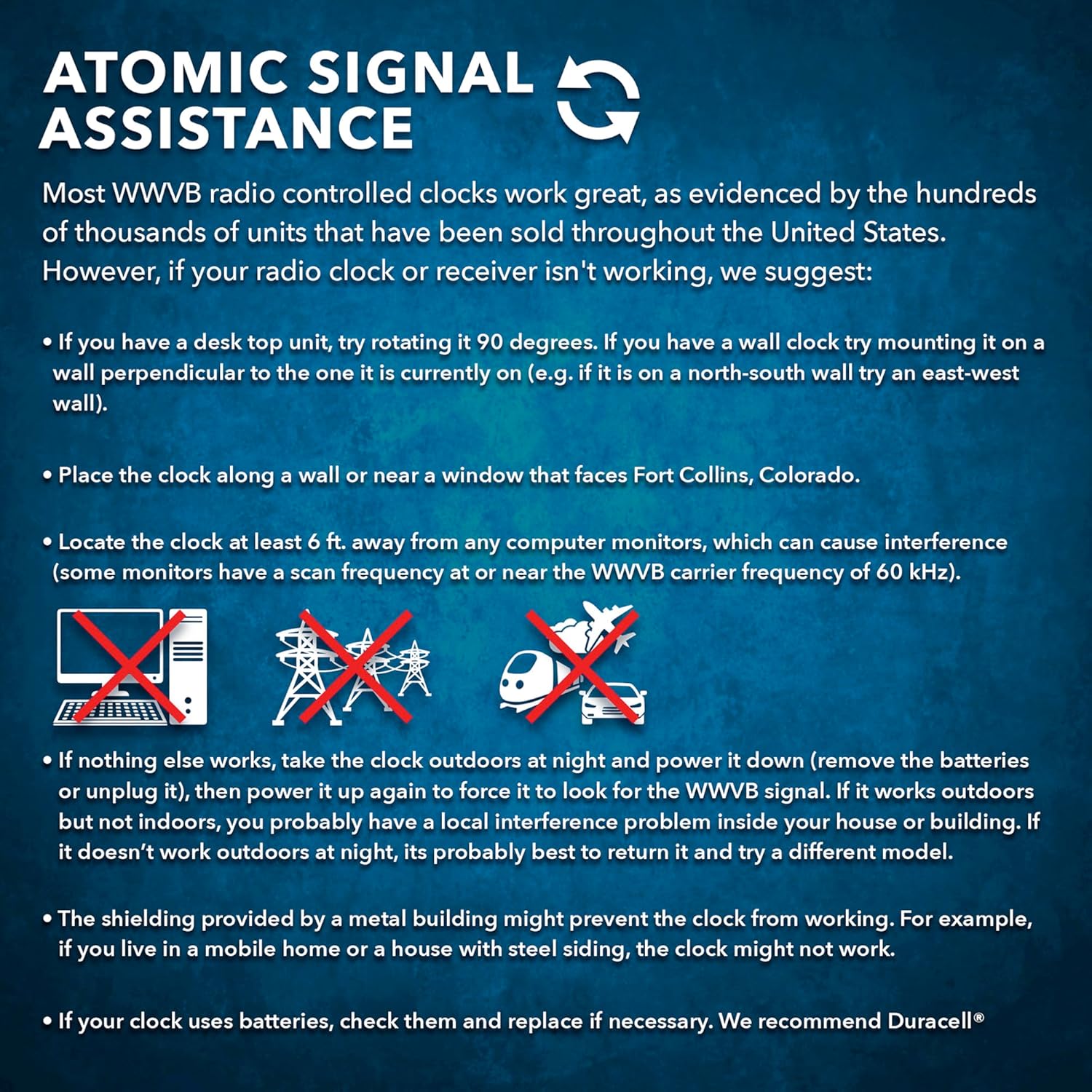 Sharp Atomic Clock with Bright Color Display, Atomic Accuracy, Jumbo 3" Easy to Read Numbers - Indoor/Outdoor Temperature Display with Wireless Outdoor Sensor - Image 8