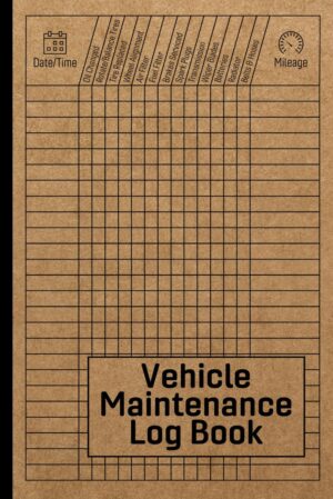 Vehicle Maintenance Log Book: Car R...