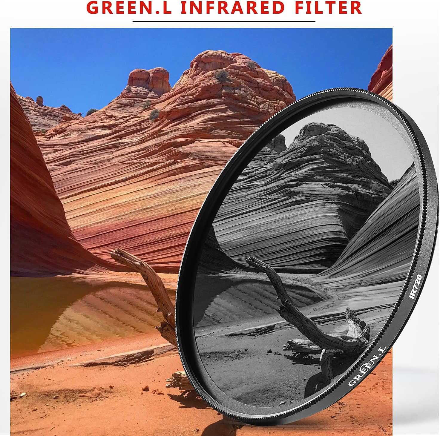GREEN.L 58mm Infrared Filter, 58mm IR 950nm (R95) Filter for Camera Lens - Image 2