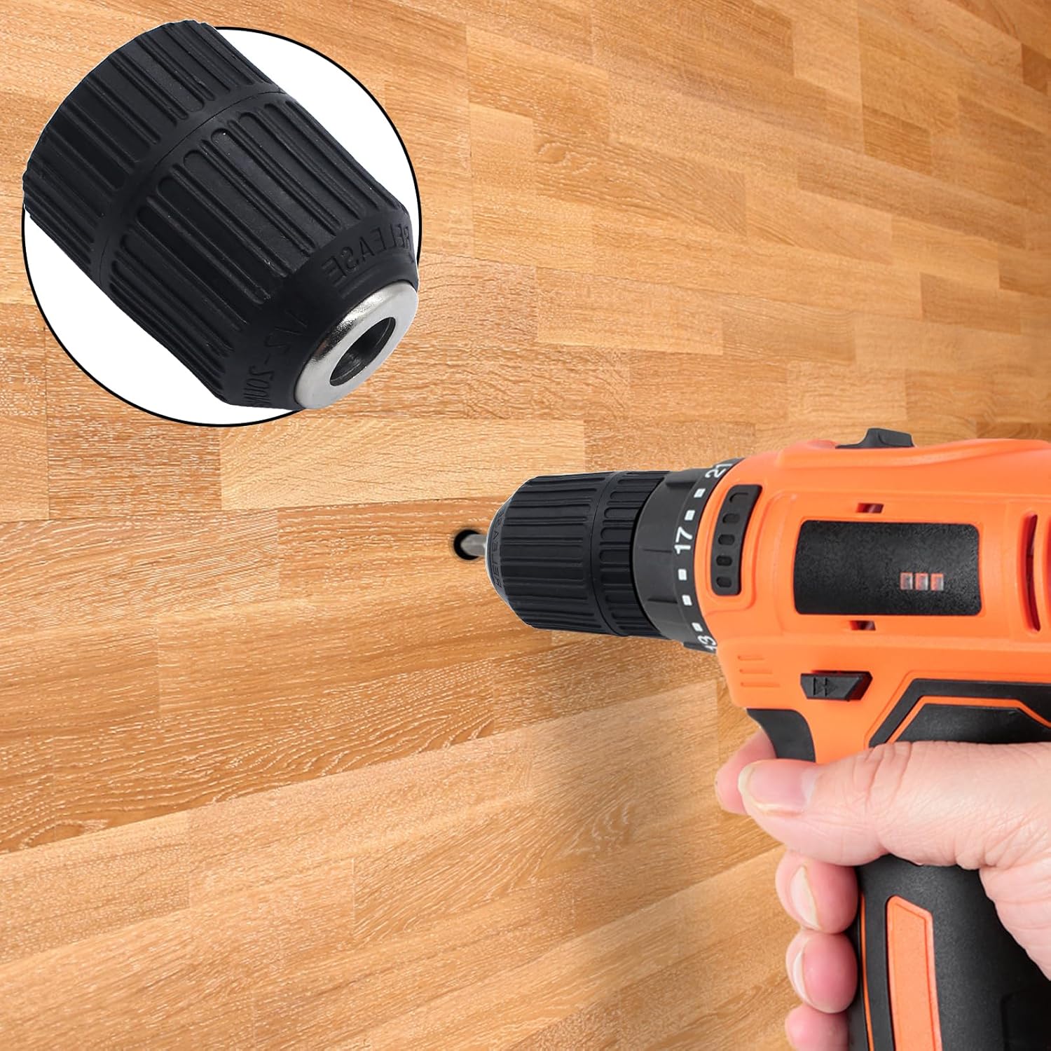 1/2" Quick Change Keyless Drill Chuck Adapter 2.0-13mm, 1/4-Inch Hex Shank Keyless Drill Chuck Converter High Clamping Capacity, Smooth Conversion Tool - Image 7