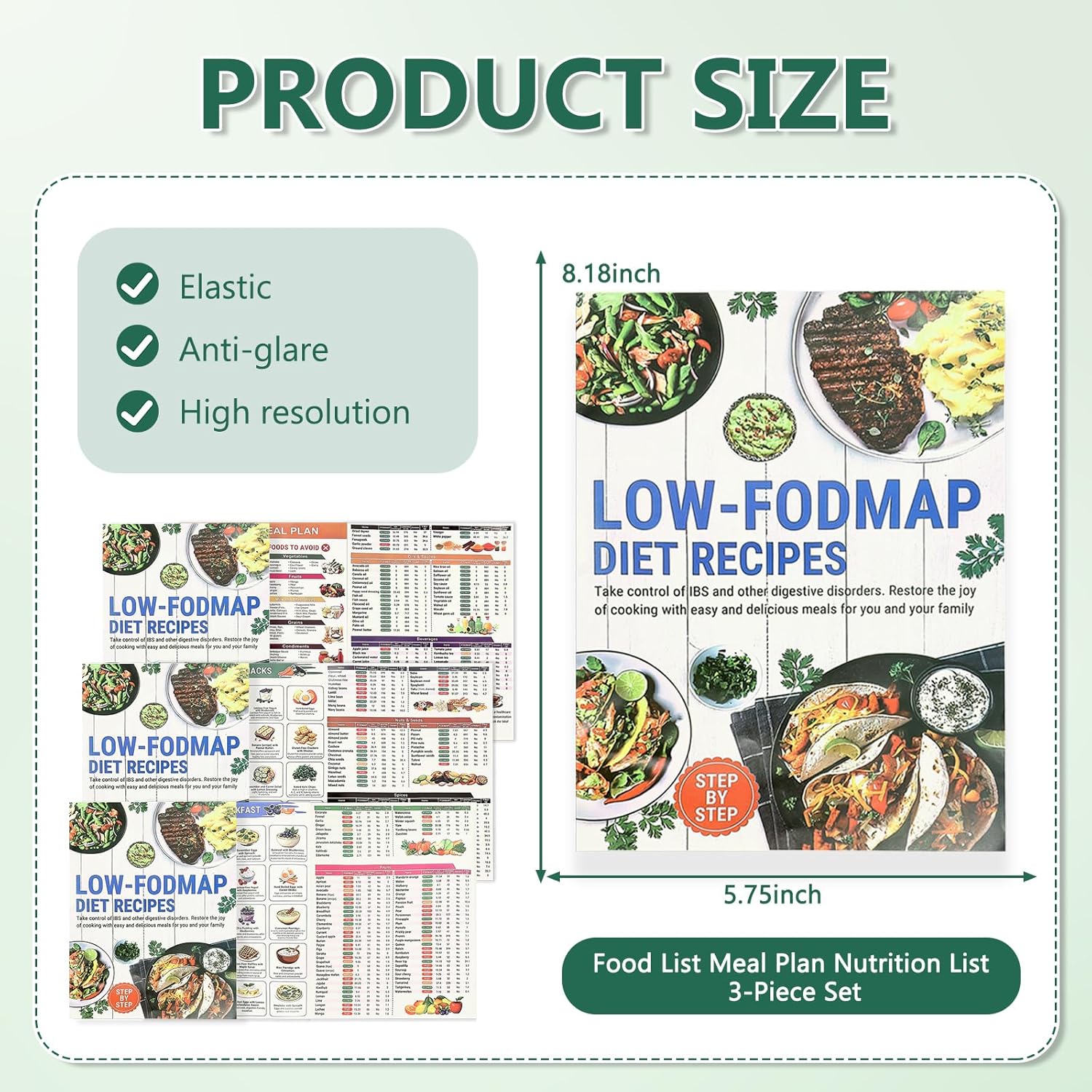 Diabetic Food List and Meal Planner(1 Set - 3 Sheets), Food Chart Posters, Diet Meals Prep Guide, Meal Planner Meal Plan, Elimination Diets Recipes for Beginners - Image 6