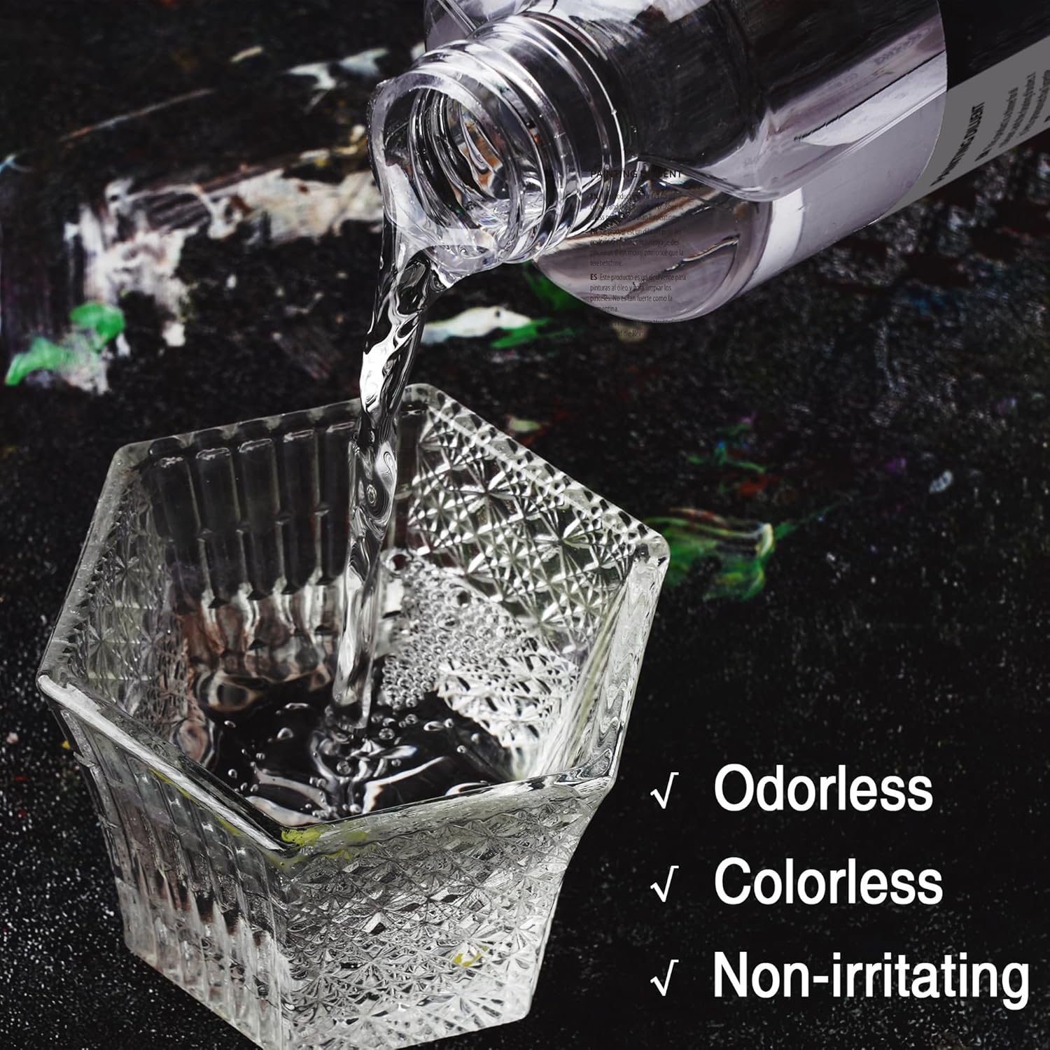 PHOENIX Oil Paint Thinner - 16.9 Fl Oz./ 500ml Oil Brush Cleaner, Odorless Painting Diluent, Mineral Spirits Refined Solvent, Painting Medium for Artists - Image 4