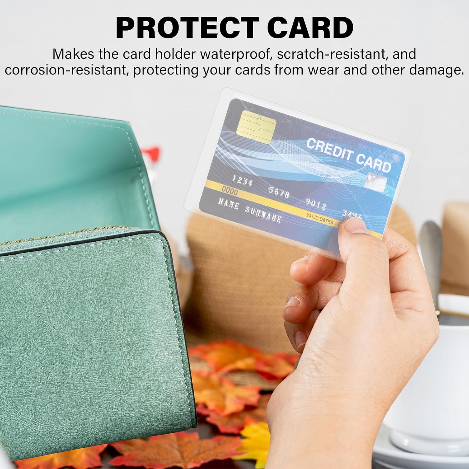 ZHOMA 10 Pack New Medicare Card Holder Protector Sleeves, Soft Clear PVC Wallet Insert for Credit and Business Card, 2.44 x 3.66 Inch Thick Transparent Waterproof for License ID Social Security Card - Image 5