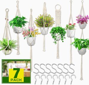 IGaiety Macrame Plant Hanger,7 Pack...