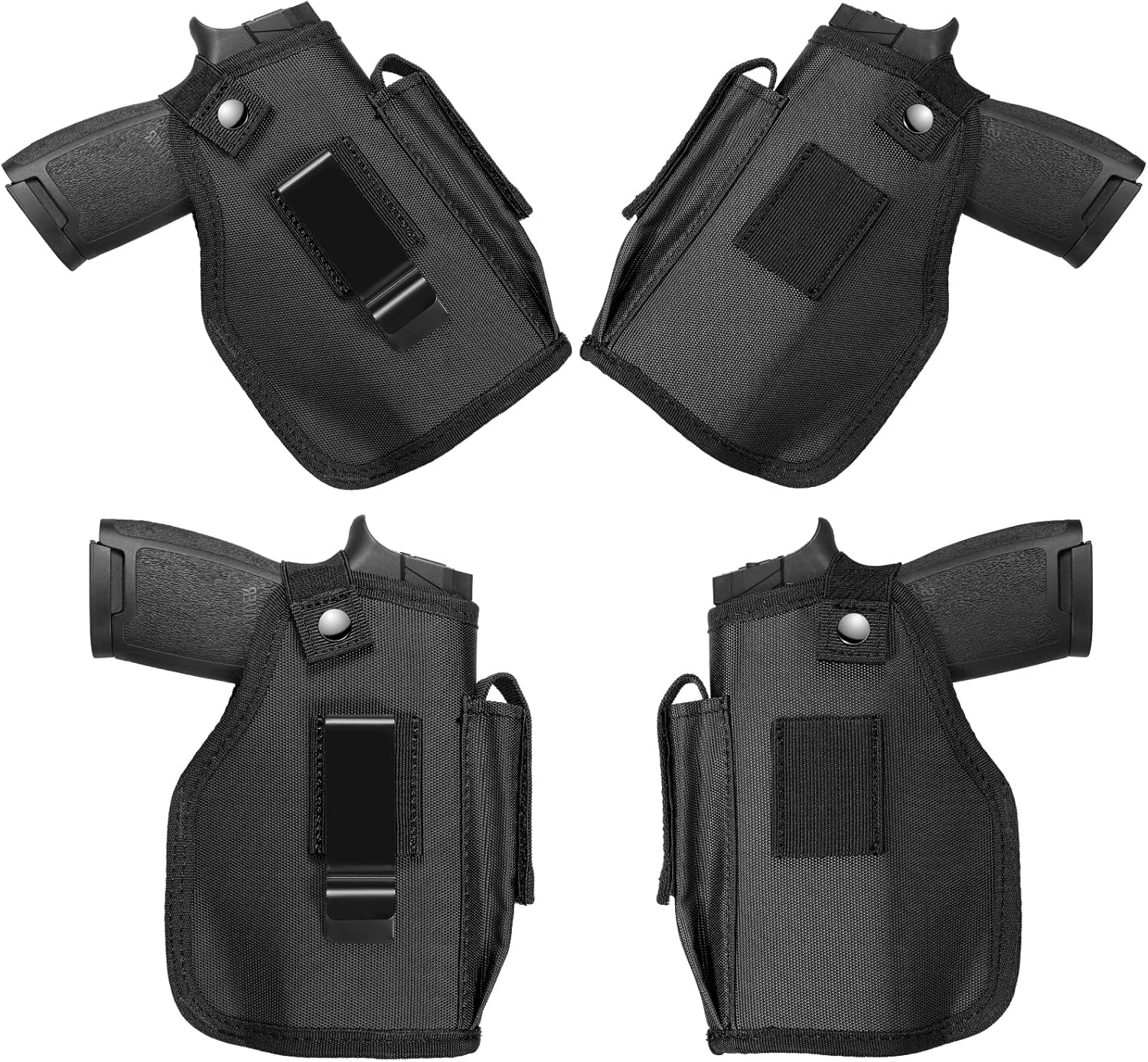 Concealed Carry Holster with Mag Pouch Fits Pistols with Light/Laser, Universal IWB/OWB Holsters for Men Women Fits Right Hand and Left - Image 2