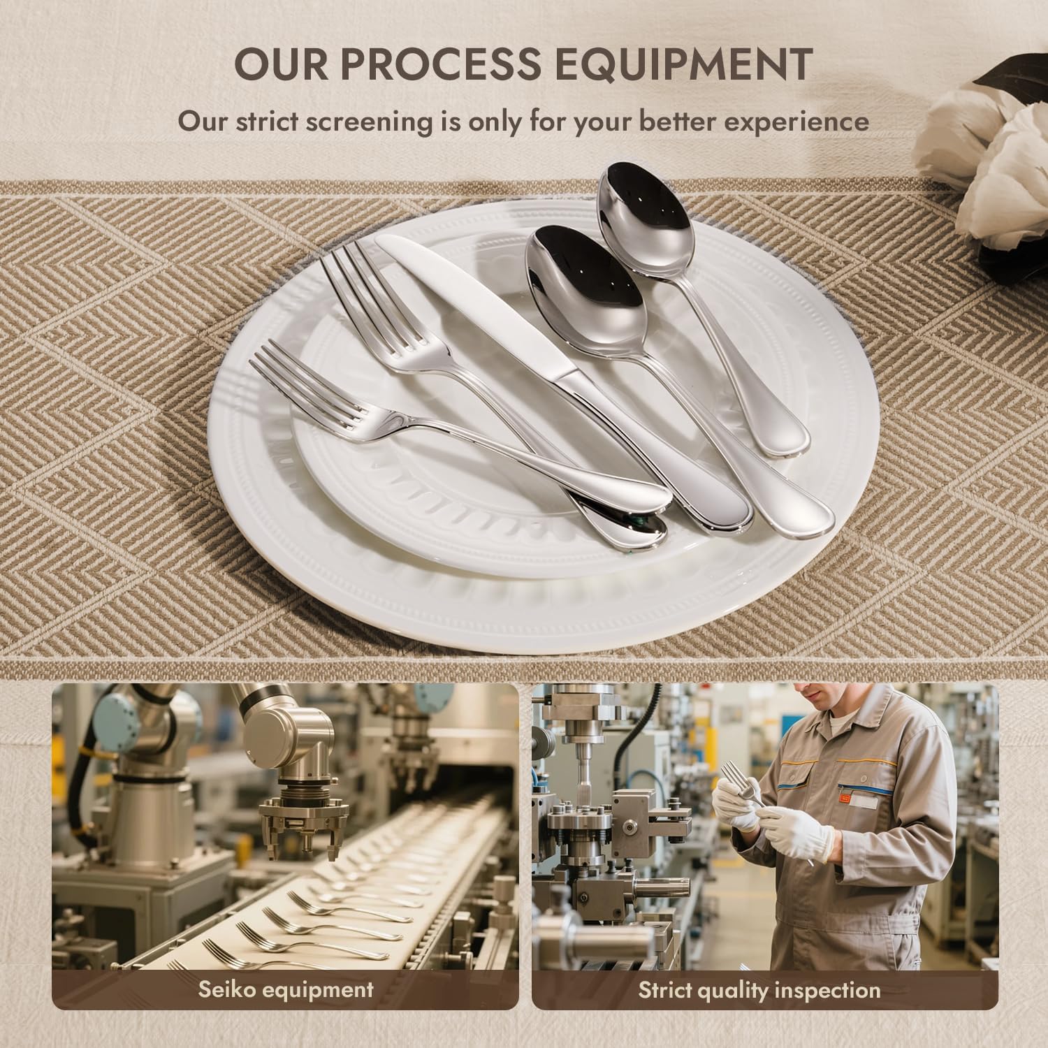 KINGSTONE 20 Piece Teardrop Silverware Set for 4, 18/10 Stainless Steel Flatware Set, Modern Design Cutlery Set for Home/Hotel/Wedding,Mirror Polished and Dishwasher Safe - Image 4