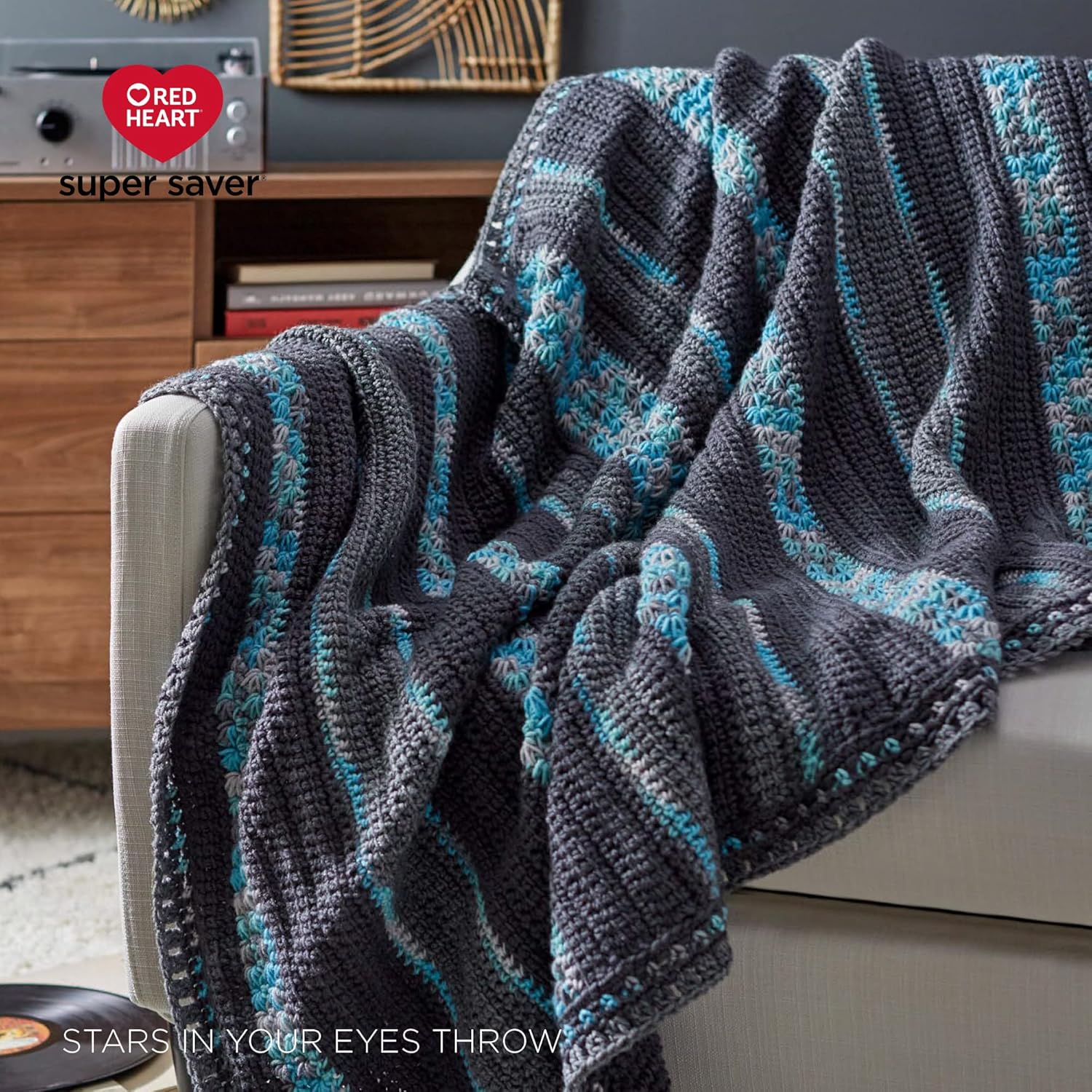 Red Heart Super Saver Yarn, 3 Pack, Mirage 3 Count - Image 7