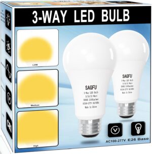 SAGFU 2-Pack 3 Way LED Light Bulbs ...