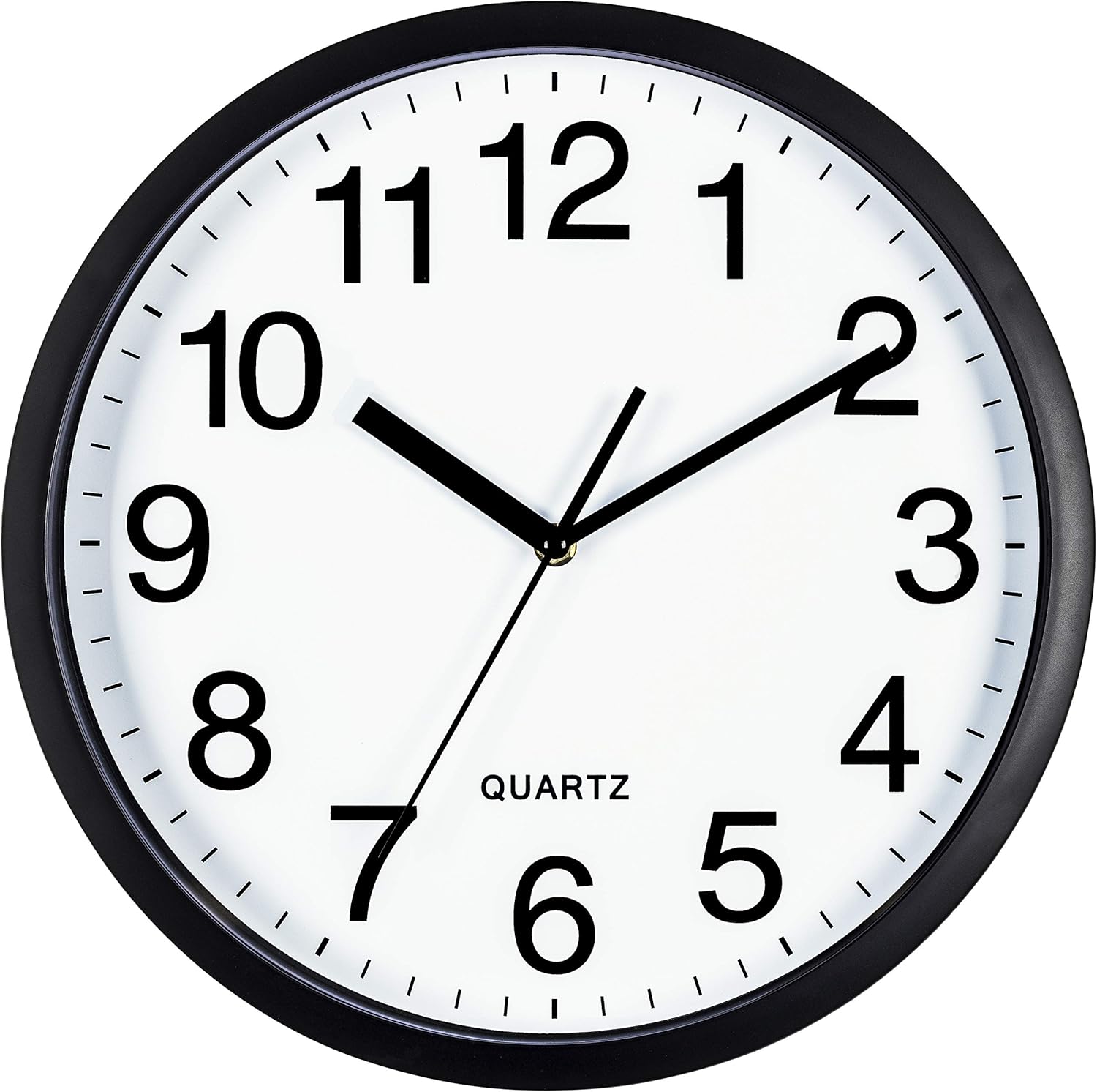 Bernhard Products Black Wall Clock Silent Non Ticking 10 Inch Bold Quality Quartz Battery Operated Round Easy to Read Home/Kitchen/Office/Classroom/School Clocks, Sweep Movement - Image 7