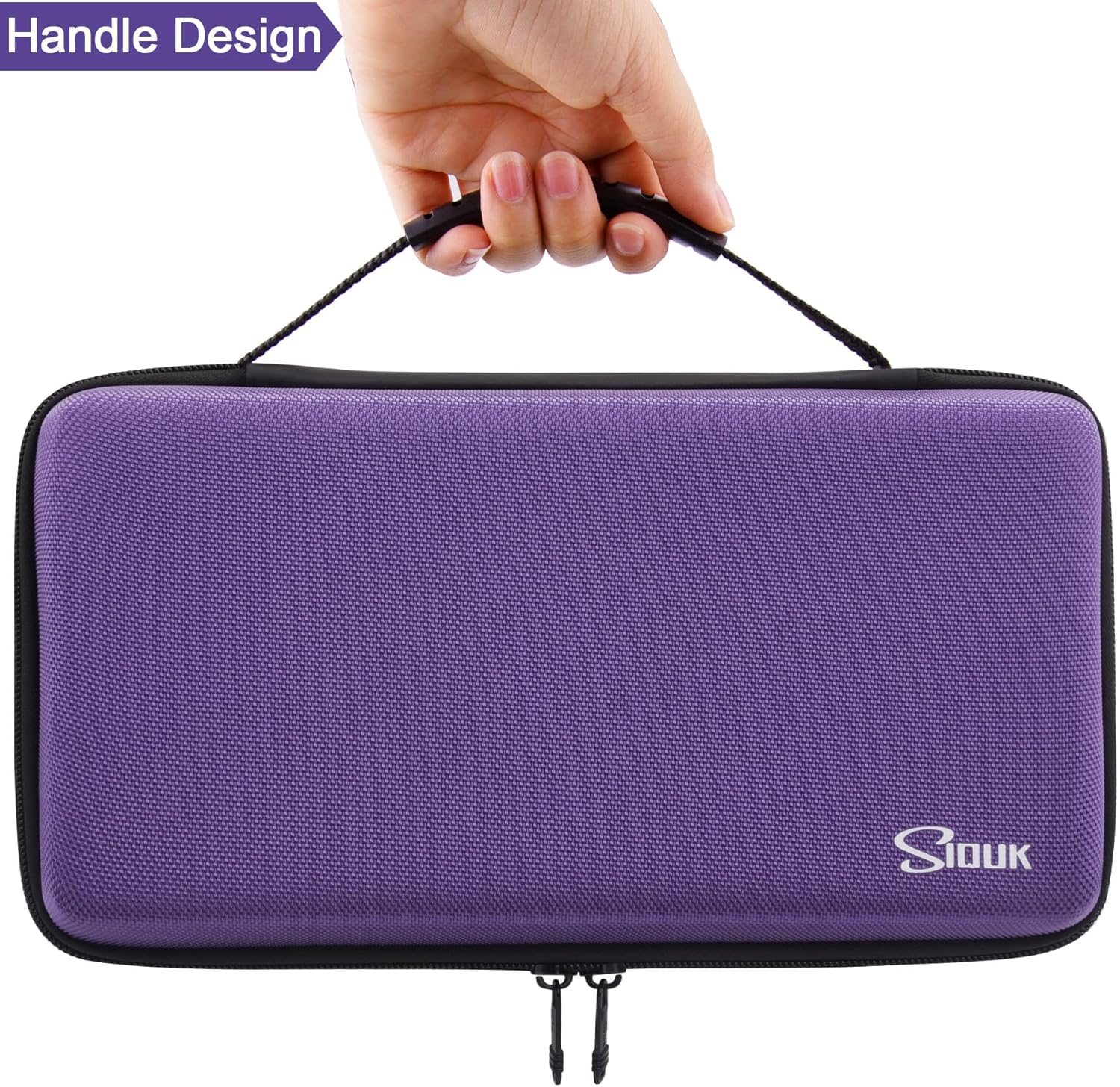 SIQUK Dice Case DND Dice Box Dice Storage Case Dice Organizer Holder with Handle Removable Slotted Tray Holds 8 Sets DND Dice for Dungeons & Dragons and Other RPG Table Games, Pure Violet - Image 6