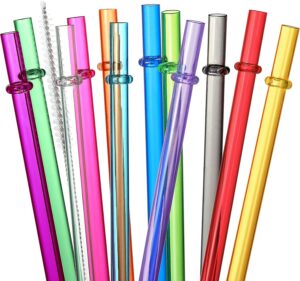 24 PCS, Reusable Straws with 4 Brus...